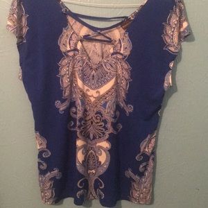 Bold elements short sleeve blouse xl